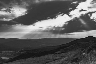Polonya 'daki Bieszczady Dağlarında Wetlinska Polonyna