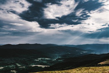 Polonya 'daki Bieszczady Dağlarında Wetlinska Polonyna