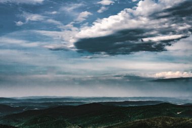 Polonya 'daki Bieszczady Dağlarında Wetlinska Polonyna