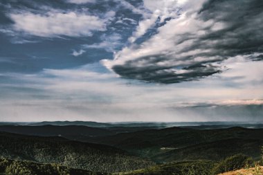 Polonya 'daki Bieszczady Dağlarında Wetlinska Polonyna