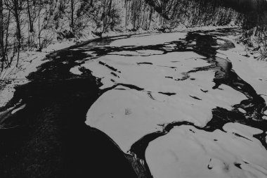 Polonya 'daki Bieszczady Dağları' nda Kışın Kalnica