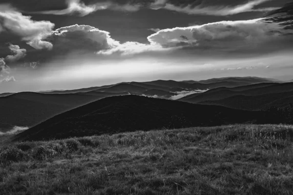 Weg Van Wielka Rawka Naar Wetlina Het Bieszczady Gebergte Polen — Stockfoto