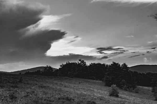 Straße Von Wielka Rawka Nach Wetlina Bieszczady Gebirge Polen — Stockfoto