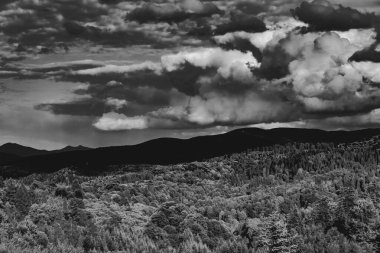 Bieszczady Dağları 'ndaki Cisna yakınlarındaki Szczerbanwka gözlem kulesinden görüntü