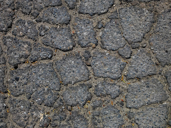 Old asphalt in the village