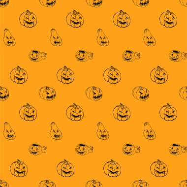 Balkabaklarıyla Cadılar Bayramı arka planı