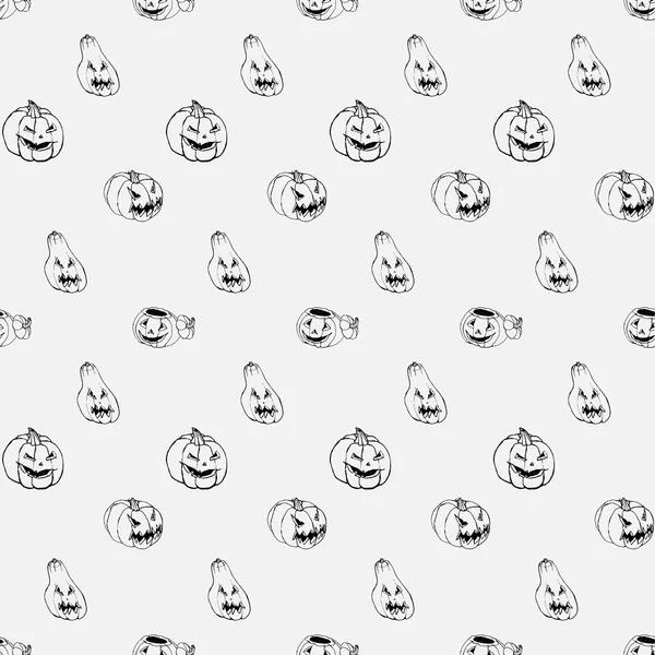 Fondo de Halloween con calabazas — Vector de stock