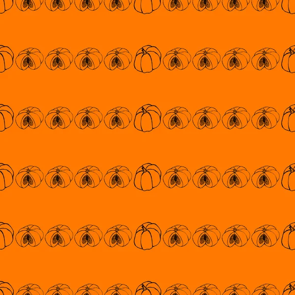 Fondo de Halloween con calabazas — Archivo Imágenes Vectoriales