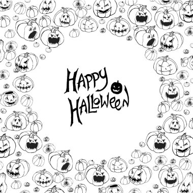 Cadılar Bayramı vektör çerçeve.