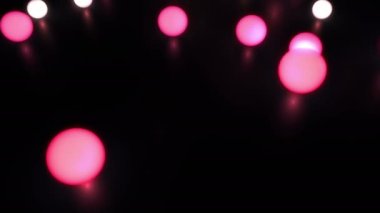 4 k hareketli grafik ışık topları ile soyut
