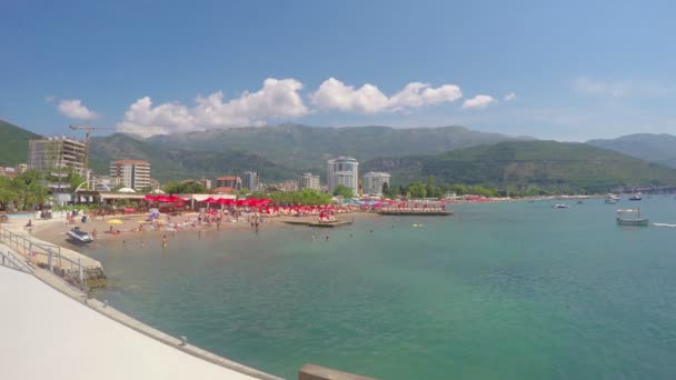 Budva, Monténégro - 28 juin 2016 : Mer Adriatique et montagnes — Video