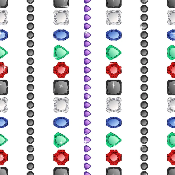 钻石无缝模式 — 图库矢量图片