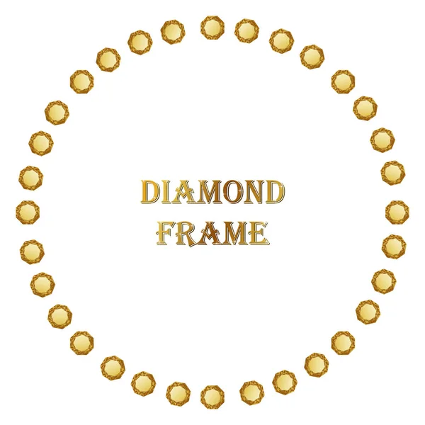 Diamantes armação redonda — Vetor de Stock