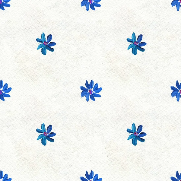 파란색 꽃이 피는 바닷속의 무늬 — 스톡 사진
