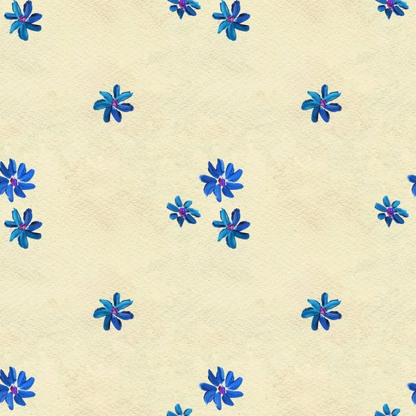 Patrón sin costura con flores azules —  Fotos de Stock