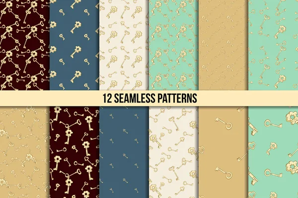 Chinese asian seamless vector pattern background set. Traditional ...