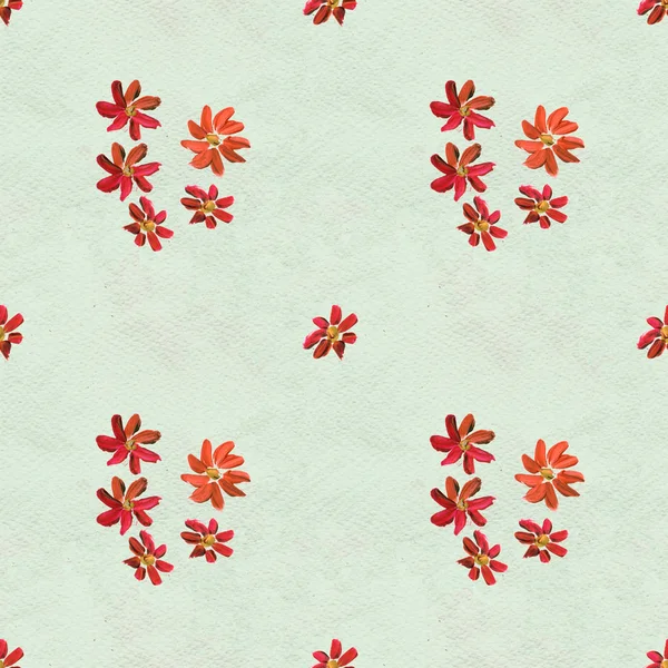 Seamless pattern with red flowers — Stock Photo, Image