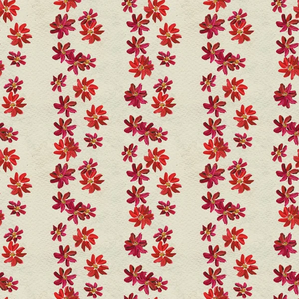 Patrón sin costuras con flores rojas — Foto de Stock