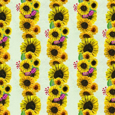 Ayçiçekli kusursuz desen