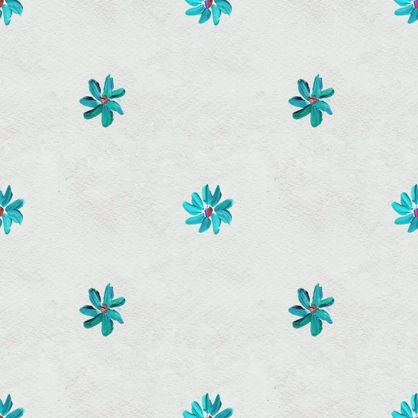 Seamless pattern with blue flowers — Stock Photo, Image