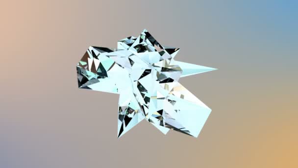 旋转水晶钻石 — 图库视频影像