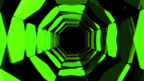 3D animatie van de abstracte tunnel — Stockvideo
