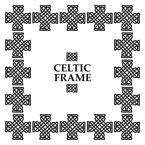 Keltischer Knoten quadratischer Rahmen — Stockvektor