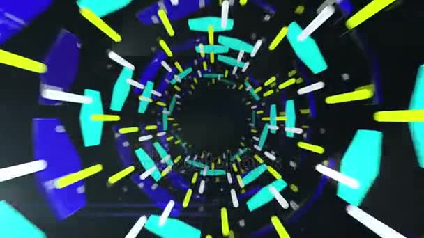 3d animación túnel abstracto — Vídeo de stock
