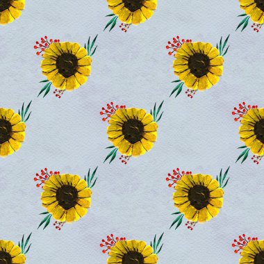 Ayçiçekli kusursuz desen