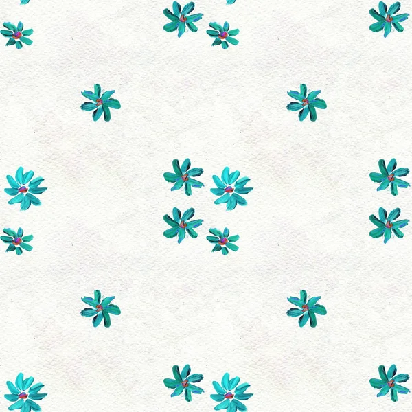 Naadloos patroon met blauwe bloemen — Stockfoto