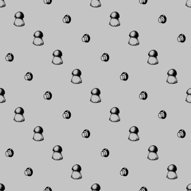 Elle çizilmiş seamless modeli mantar ile.