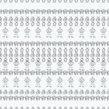 Robot karalamalar desen.