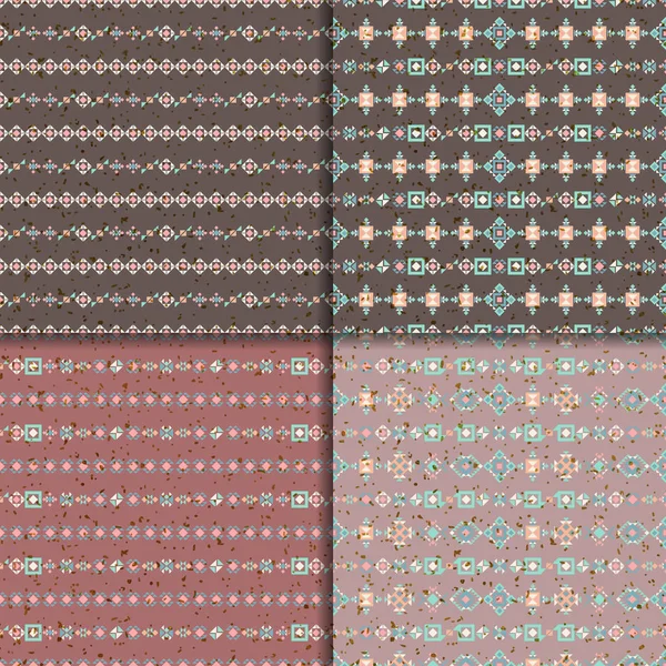 민족 원활한 패턴 세트 — 스톡 벡터