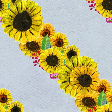 Ayçiçekli kusursuz desen