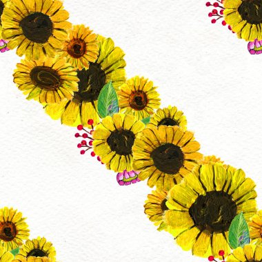 Ayçiçekli kusursuz desen