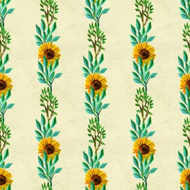 Ayçiçekli kusursuz desen