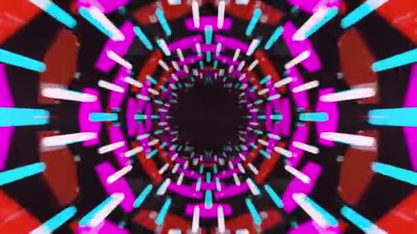 3D animatie van de abstracte tunnel — Stockvideo