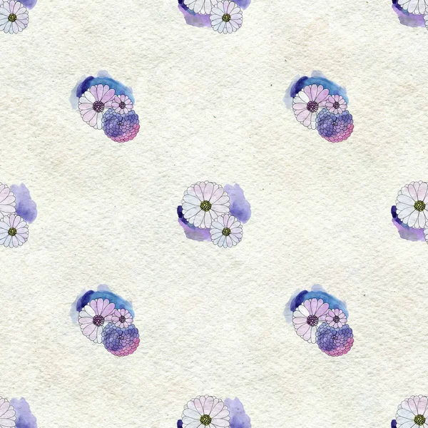 Seamless floral pattern with daisy flowers — Stock Photo, Image