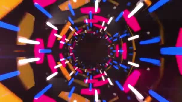 3d abstract tunnel animation — Stock Video