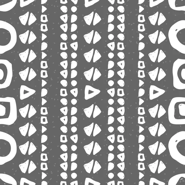 幾何学的な白黒のシームレスなパターン — ストックベクタ