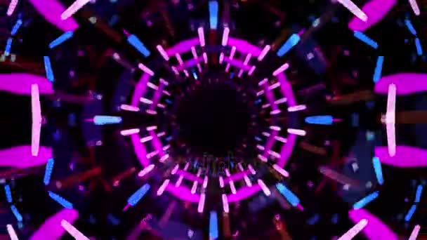 3D animatie van de abstracte tunnel — Stockvideo