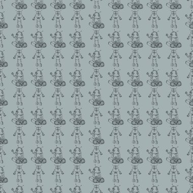 Robot karalamalar desen.