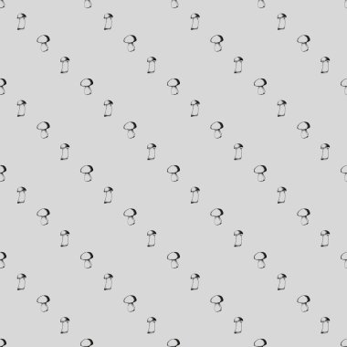 Elle çizilmiş seamless modeli mantar ile.