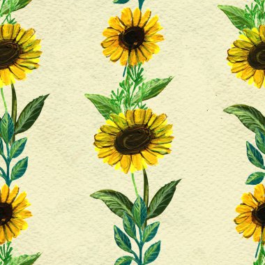 Ayçiçekli kusursuz desen