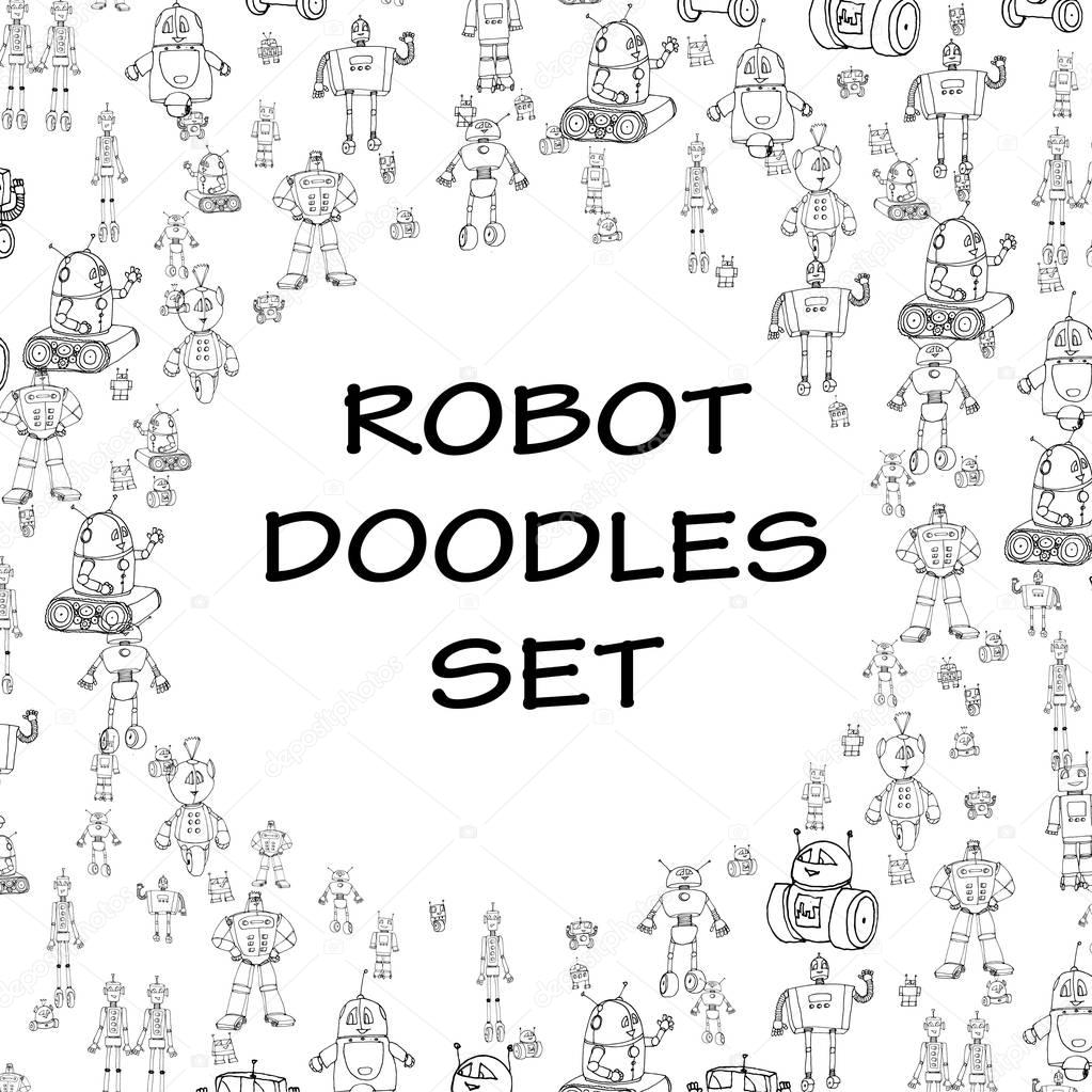 Robot doodle frame.
