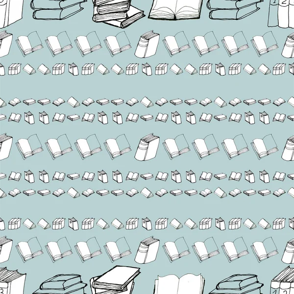 Modèle sans couture avec des livres — Image vectorielle
