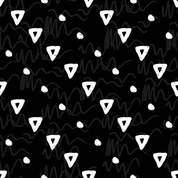 Geometric monochrome seamless pattern — Stock Vector