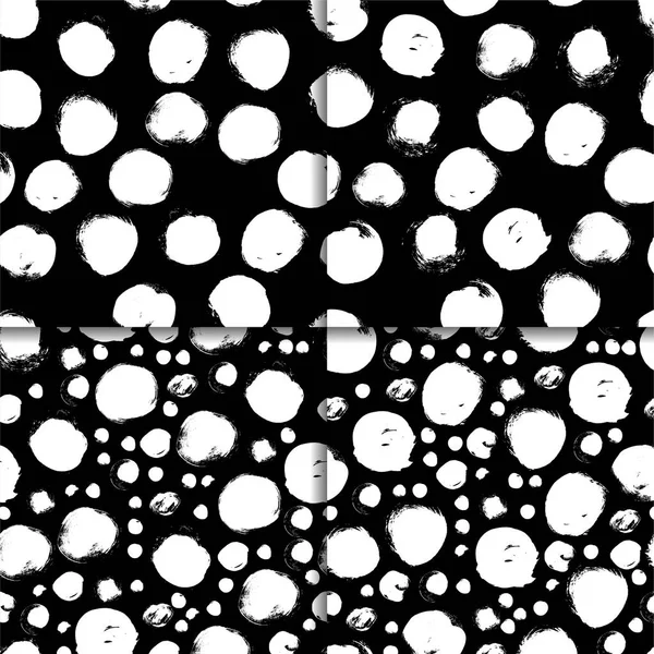 Schwarz-weißes Muster mit Kreisen — Stockvektor