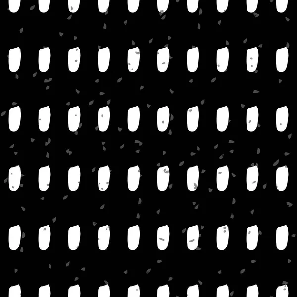 기하학적 흑백 원활한 패턴 — 스톡 벡터