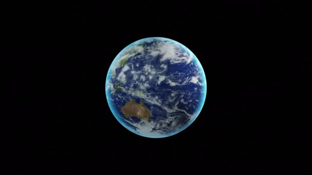 Realistic Earth Rotating — Stock Video